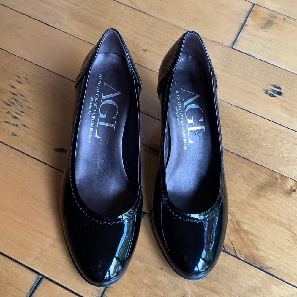 AGL patent leather heels pumps 39 or 9